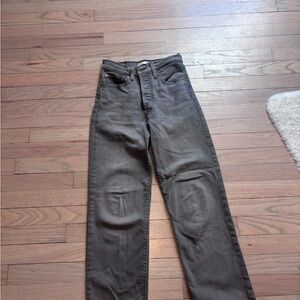 Levi’s Ribcage Straight Ankle Gray Jeans